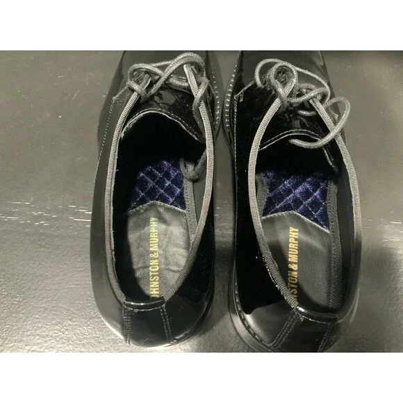 JOHNSTON & MURPHY GAVNEY Size 9 Black Patent - Picture 6 of 7
